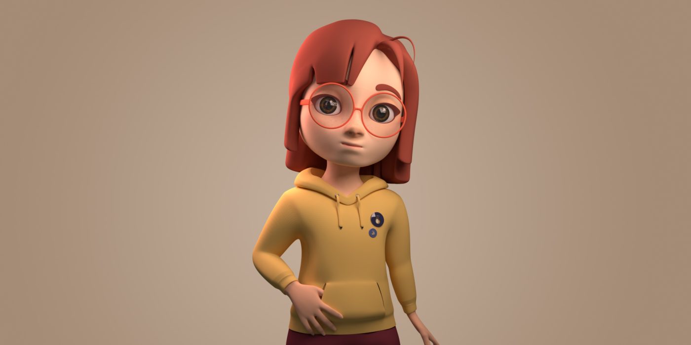 3D character girl