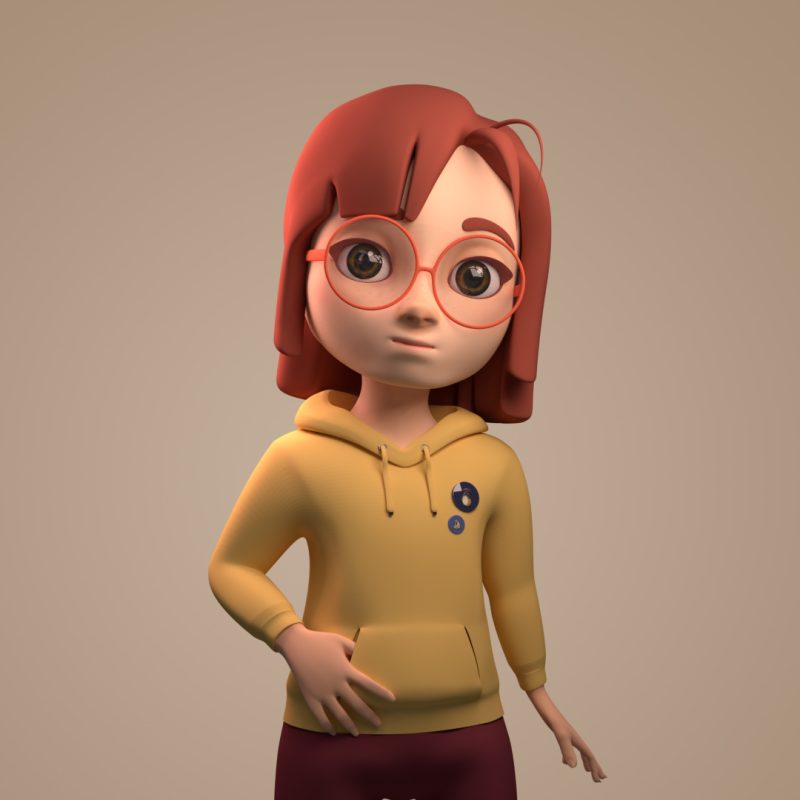 3D character girl