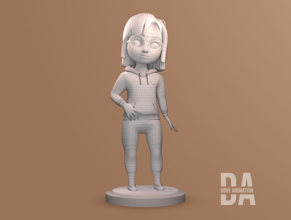 3D character girl