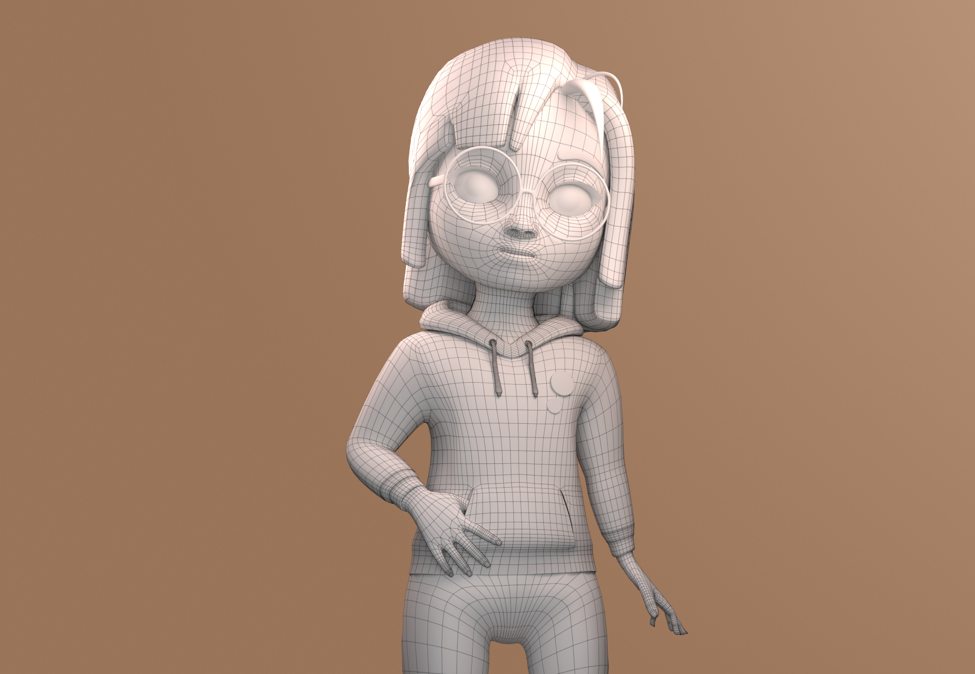 3D character girl