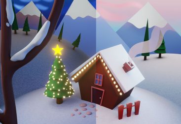 snowy Town 3d tutorial
